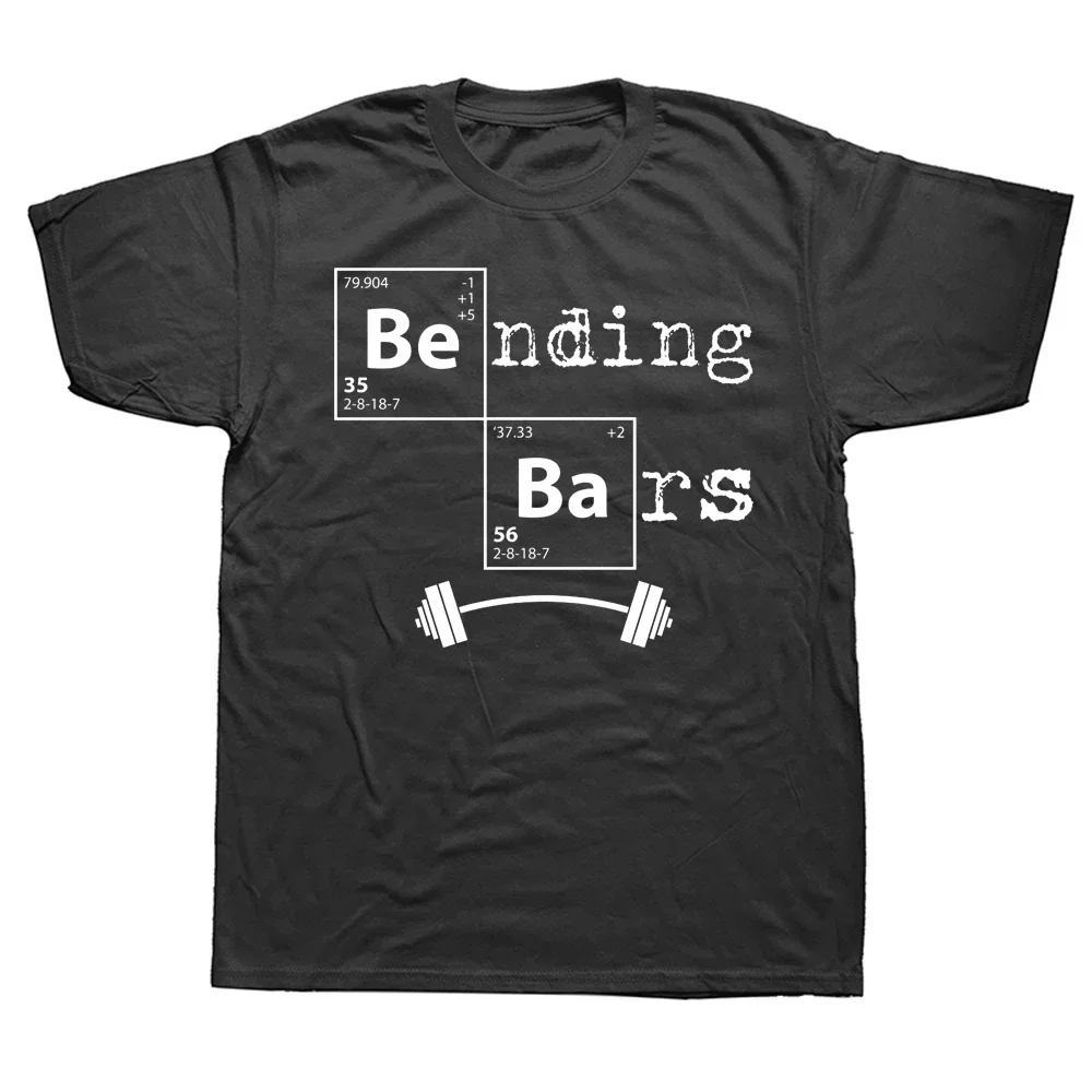 Novelty Awesome Bending Bars Periodic Table T Shirts Streetwear Short Sleeve Birthday Gifts  Weightlifting Powerlifting T-shirt