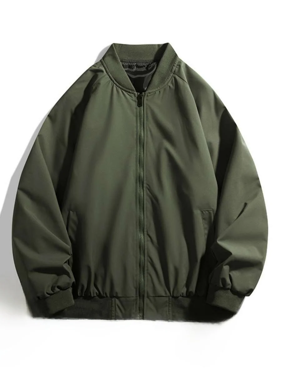 

New Men's Baseball Jaet Spring Autumn Trendy Brand Collar Jaet Casual Men's Outerwear PU Material Thiened Sport Sle