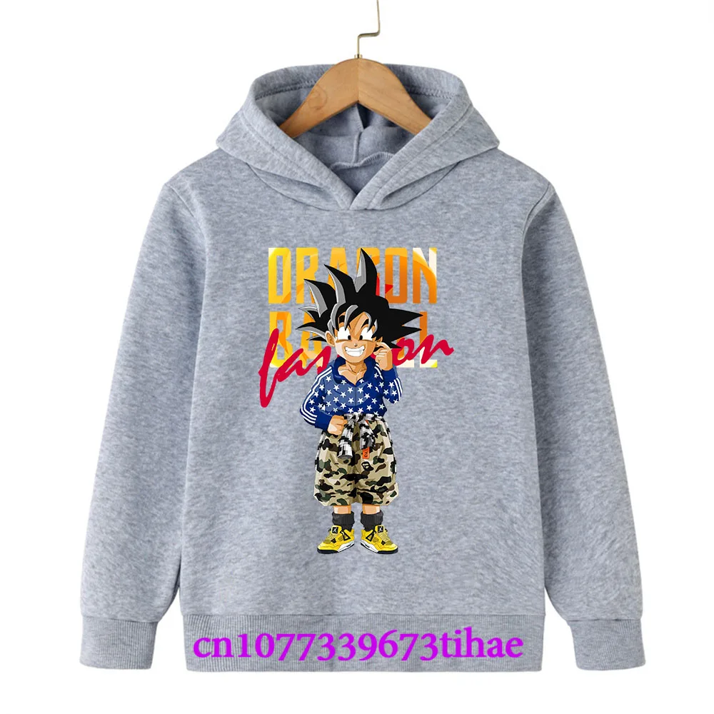 Dragon Ball Spring And Autumn Children Boys And Girls With Hoodies Sweaters Jackets Cartoons  Children's Clothes Baby Clothes