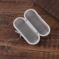 Stainless Steel Cooking Spices Infuser Fine Mesh Loose Tea Herbal Strainer Filter with Extended Chain Kitchen Seasoning Balls