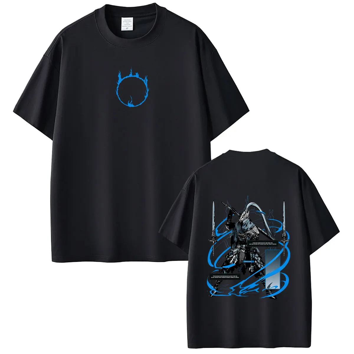 Game Dark Souls Artorias The Abysswalker T Shirts Men Women Clothing Retro Gothic Rock Oversized Streetwear Male Vintage T-shirt