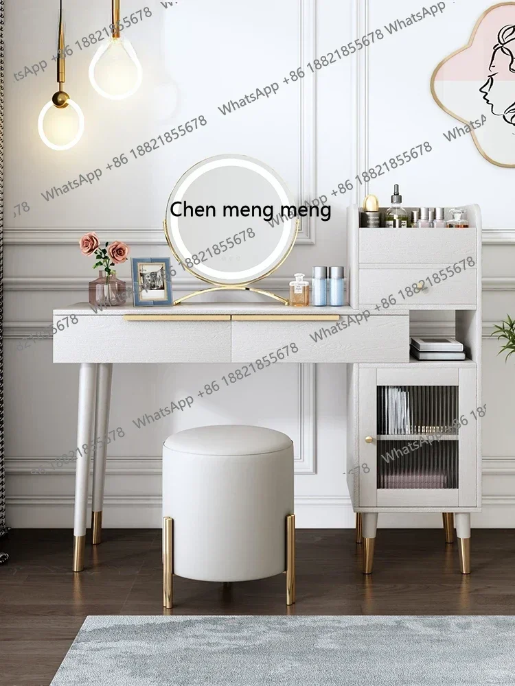 

DD zqLight Luxury Dressing Table Bedroom Modern Minimalist Dresser etractable Makeup Table Storage Cabinet Integrated