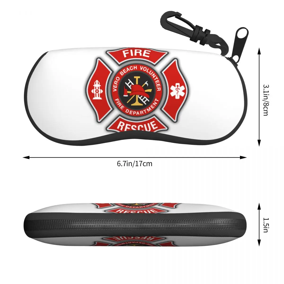 Fire Rescue Firefighter Shell Eyeglasses Protector Cases Cute Sunglass Case Glasses Pouch