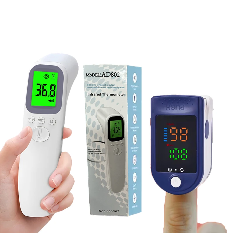 Laser Body Temperature Ear Thermometer Pulse Oximeter Infrared Fever Thermometer Medical Household Digital Infant Adult