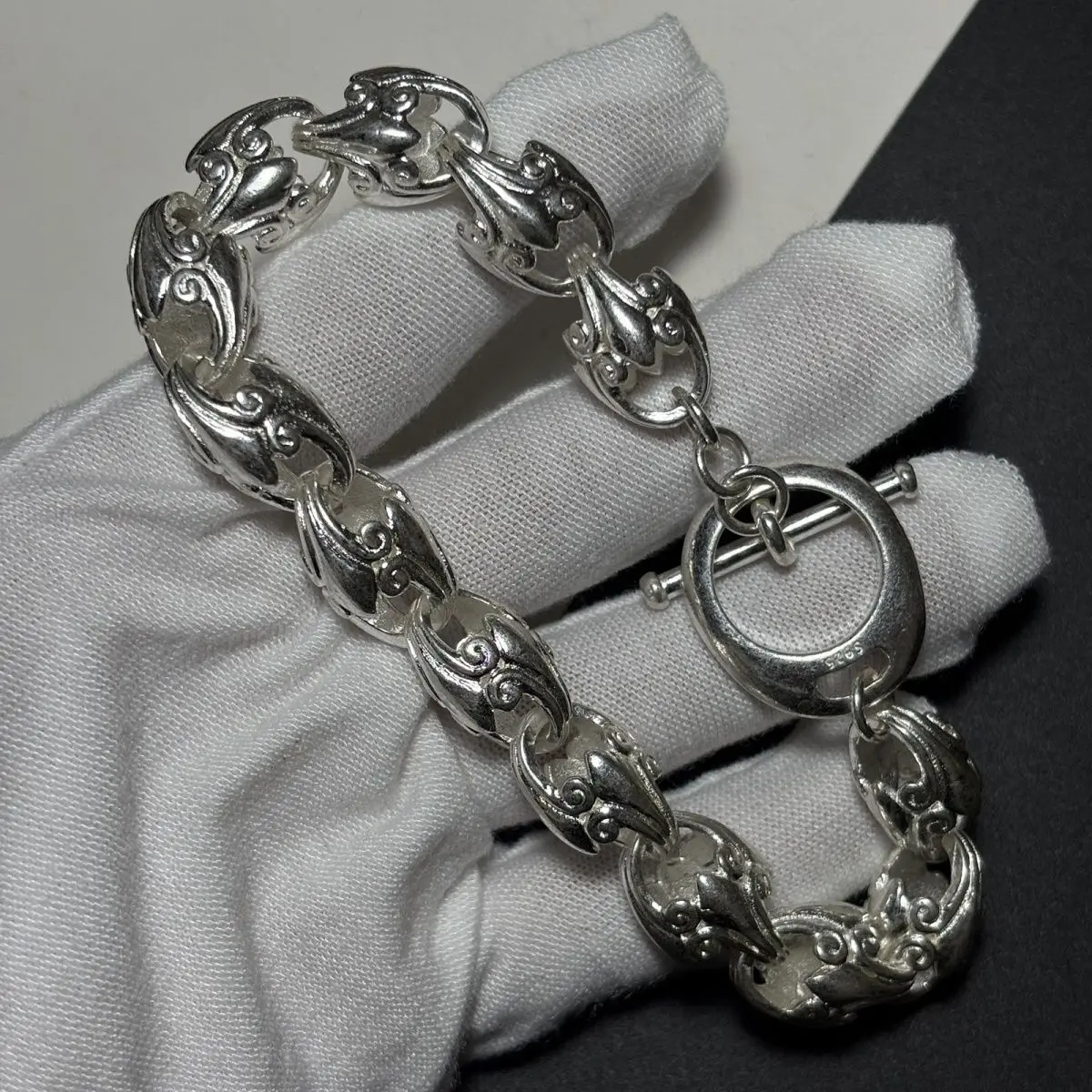 S925 Tibetan Silver Imitate Ancient Open String Good Luck Bracelet Men and Women Fashion Personalized Jewelry birthday Gift 4