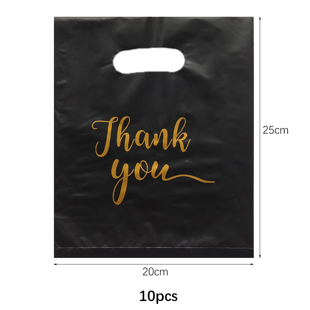 10/50/100 Stück Dankeschön-Geschenktüte aus Kunststoff, Einkaufstasche, Süßigkeitentüten, Geburtstag, Hochzeit, Party, Gastgeschenke, Süßigkeiten-Plätzchenverpackungen – Detail 2