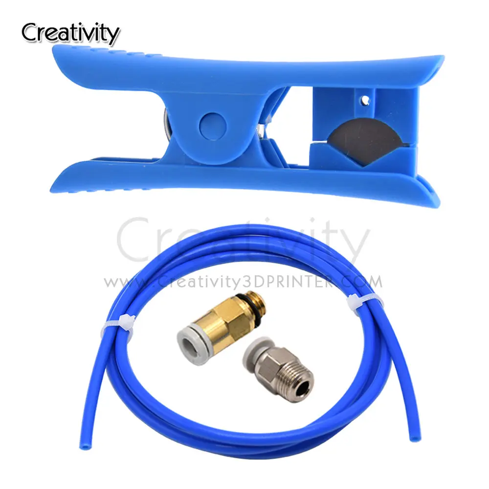 Creativity  1.75mm PTFE Tube+Pneumatic Connectors PC4-01 & KJH04-M6+Cutter For Ender3/CR10 3D Printer