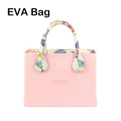 Nuovo Logo hunter O Bag Style gomma Silicon EVA borsa quadrata inserto in tela floreale maniglia borsa a tracolla impermeabile da donna