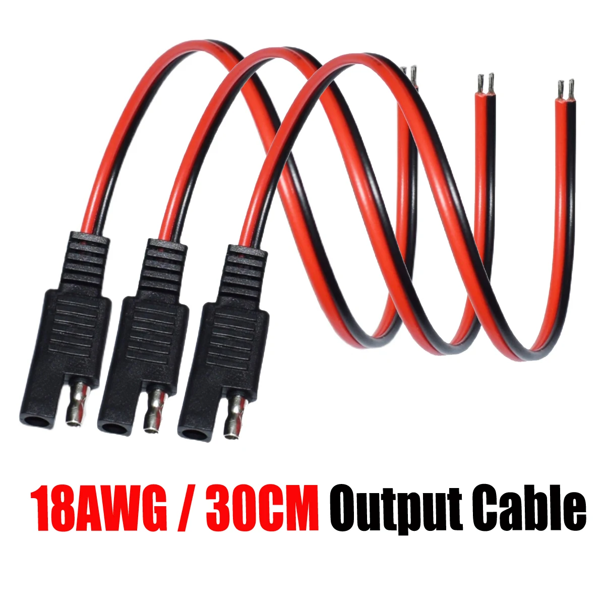 DIY SAE Single Head Cable SAE Single Ended Extension Cable 18AWG 14AWG 12AWG 10AWG 15CM 30CM for Automobile Solar Panel