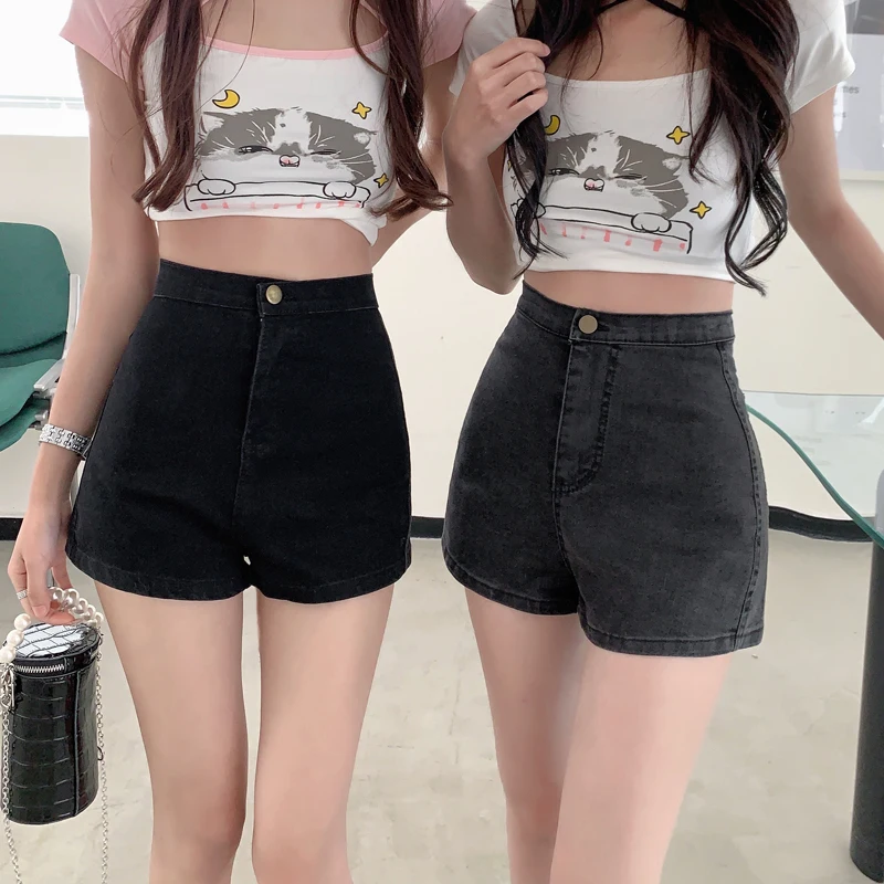 

Hot Girl Spicy Denim Super orts Женские эластичные тонкие брюки с высокой талией плюс размер Широкие брюки с высокой талией orts