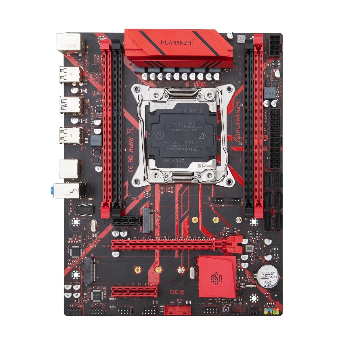 HUANANZHI X99 QD3 LGA 2011-3 XEON X99 Motherboard support Intel E5 2696 2678 2676 2673 2666 V3 DDR3 RECC Memory NVME SATA