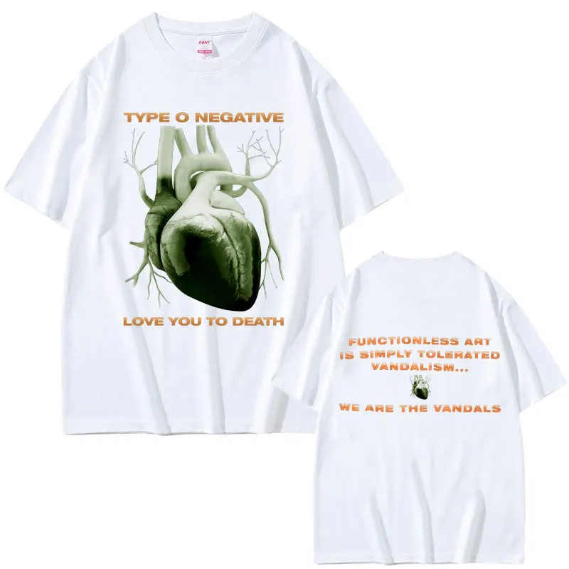 Rock Band Type O Negative Love You To Death T-shirt Men Women Gothic Vintage Oversized Tshirt Men's Fashion Brand Cotton T Shirt