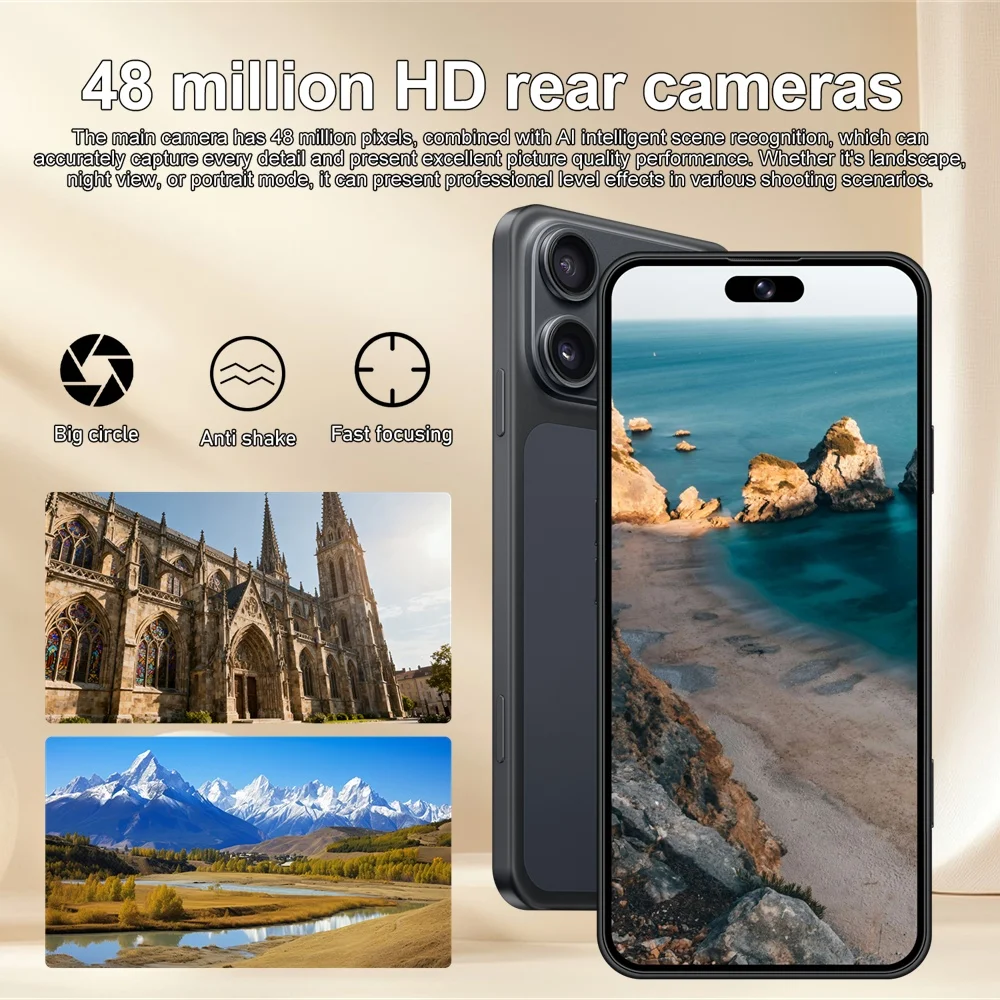 K-Touch Mobile Phones M17 Pro Max Smartphone Android 15 Cell Phone 7.3 Inch 16+48MP Camera 7800mAh 5G Dual SIM Face Unlocked Global Version Cellphones For Men Women