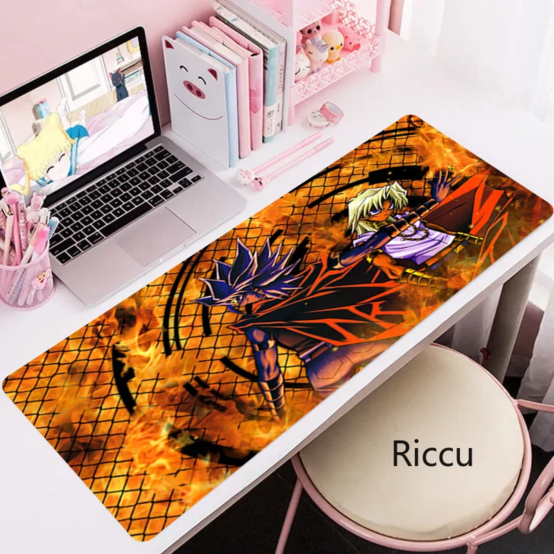 XL New YuGiOh Lock Edge Playmat The Virtuous TCG CCG Board Game Trading Card Game Mat 80x30CM Mouse Pad Rubber Non-Slip Desk Mat