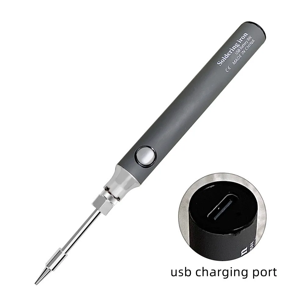 5V 8W Wireless Electric Soldering Iron Set USB Charging Adjustable Temperature Portable Repair Tools With Soldering Station Tips