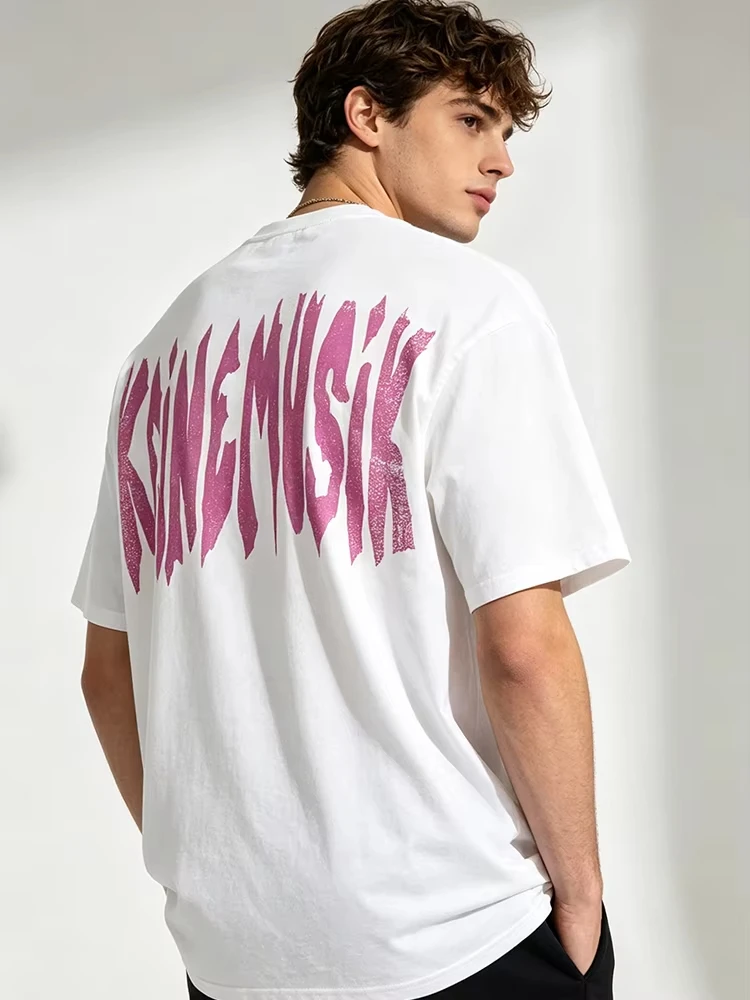 2026 new Pure cotton short-sleeved T-shirt with portrait lettering print casual sportswear style loose-fitting daily wear top
