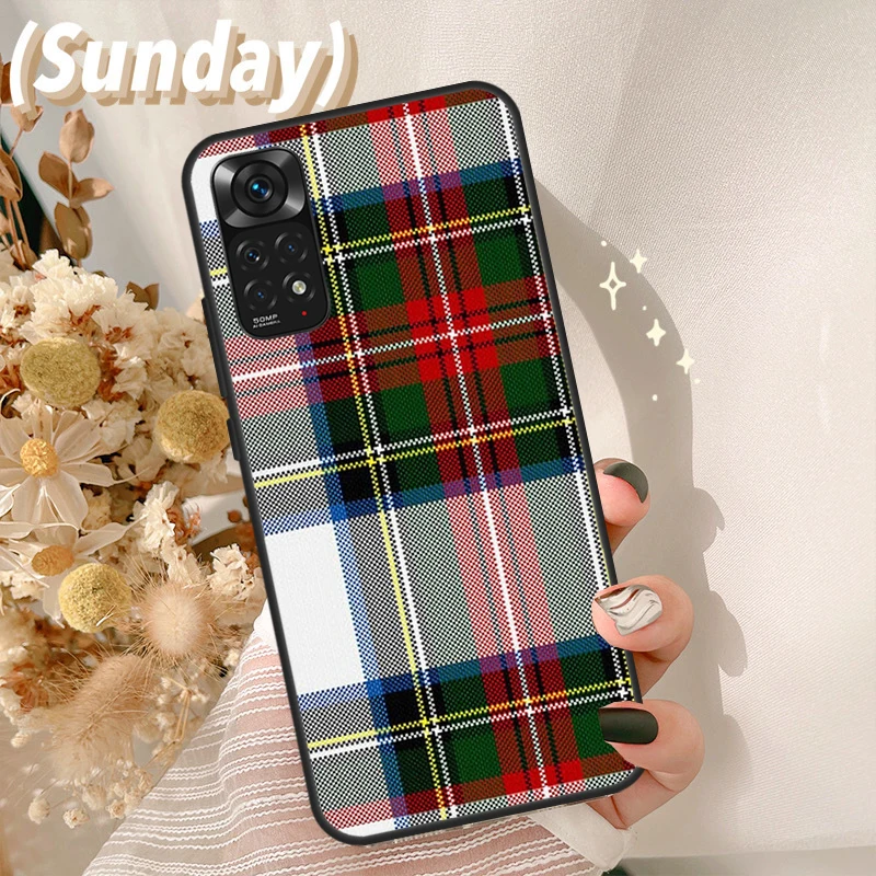 Clan Stewart Dress Tartan Plaid Case For Redmi Note 11 10 8 9 12 Pro Plus Note 12S 11S 10S 9S Cover For Redmi 12C 9C 10C 10A