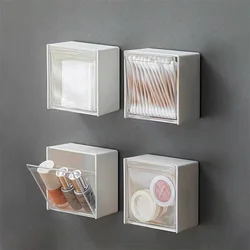 Household Supplies Plastic Wall Shelf Bathroom Organizer Makeup Cotton Swabs Makeup Case for Small Things Storage Jewelry Boxes