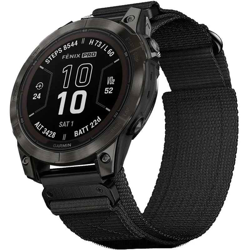 Quickfit حزام نايلون 26 مللي متر/22 مللي متر ل Garmin Fenix 8 Epix 47 مللي متر 51 مللي متر E 7 7X 6 6X pro 5 5X plus إندورو 3 2 معصمه استبدال الفرقة