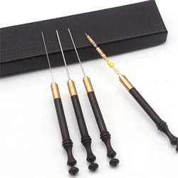 Embroidery Crochet Hooks Needle, Wooden Handle Beading Hooks for Sewing Embroidery Beading 0.6mm＋0.8mm＋1.0mm＋1.2mm Dropshipping