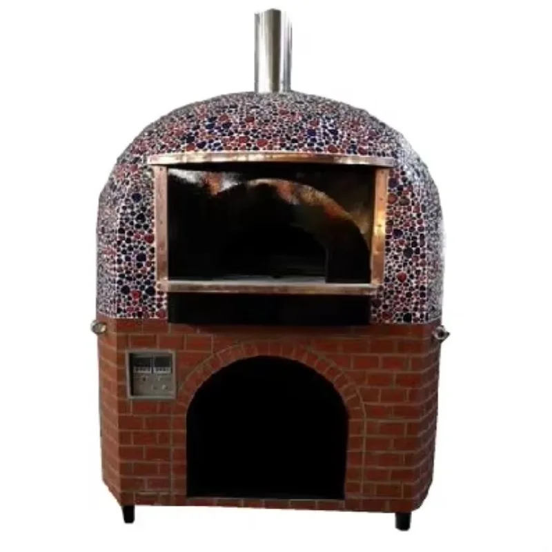 Commercial Baking Pizza Oven Stone Electrically Heated Top Mosaic Bottom Black Paint for Pizzeria Custom
