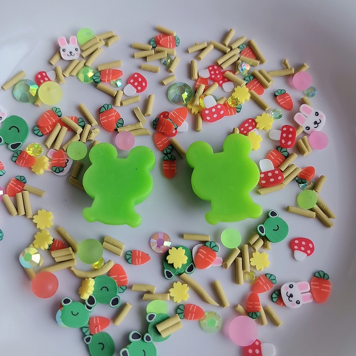 Small Pouch Mixed Rabbit Mushroom Polymer Clay Slices Mixed Candy Sprinkles Supplies Slime Crafts Filling