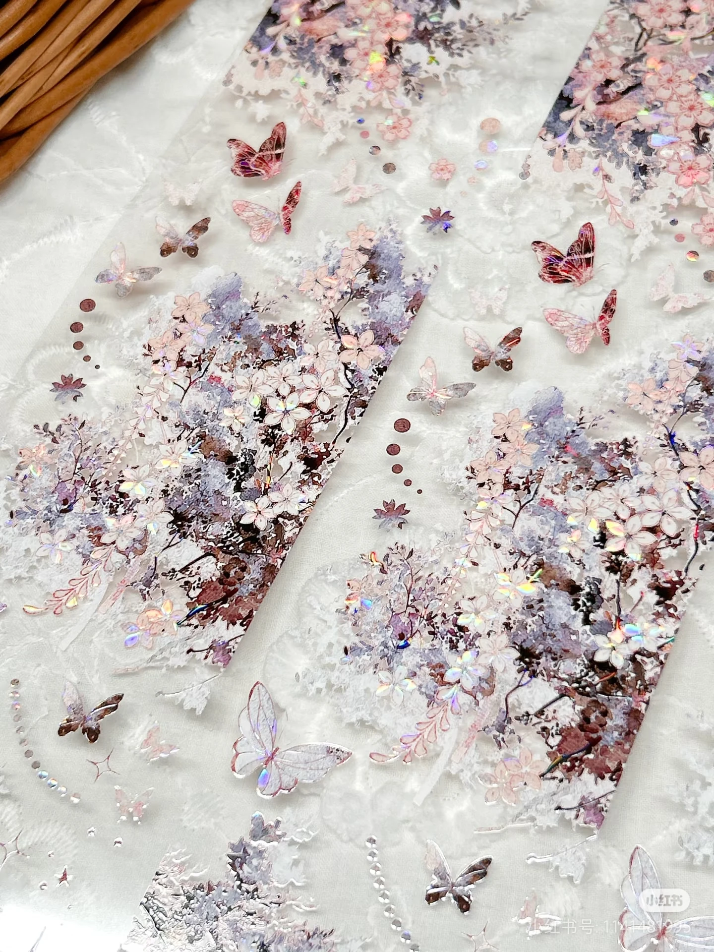 5M Menu Planner Fendai Evening Sakura Shell Shiny Green Pet Washi Tape Journal Badge