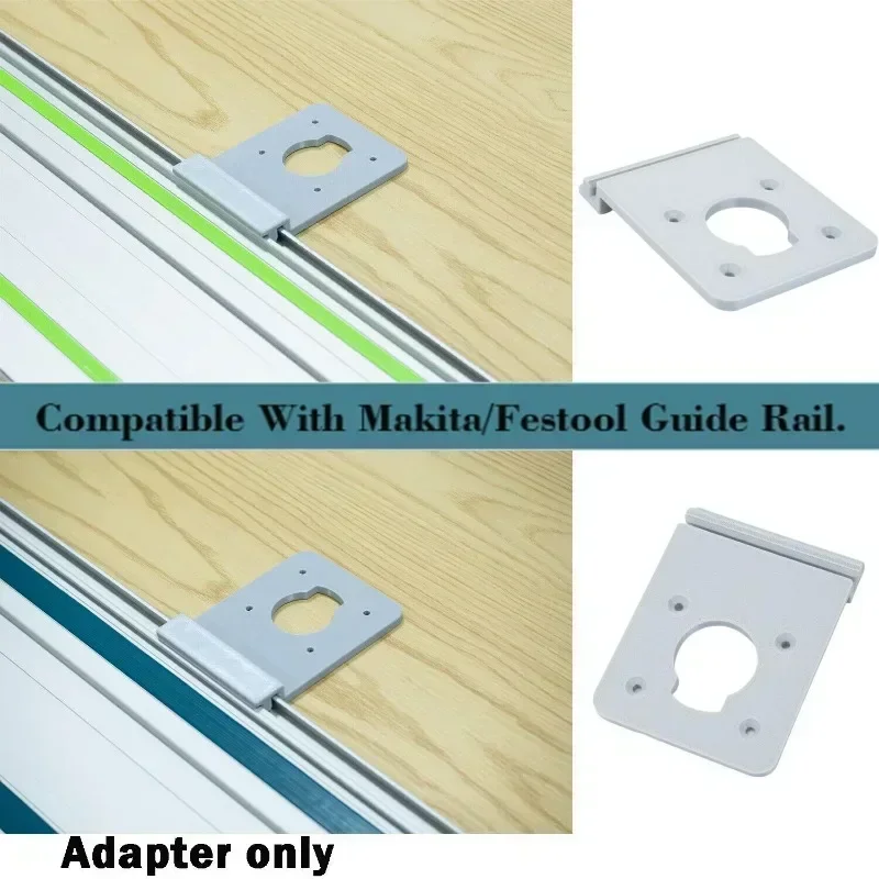 Imagem -03 - Carpintaria Track Guide Rail Adapter Saw Adapter para Makita 18v Rt0700c Xtr01z Festool e Makita Router Router Adapter Only