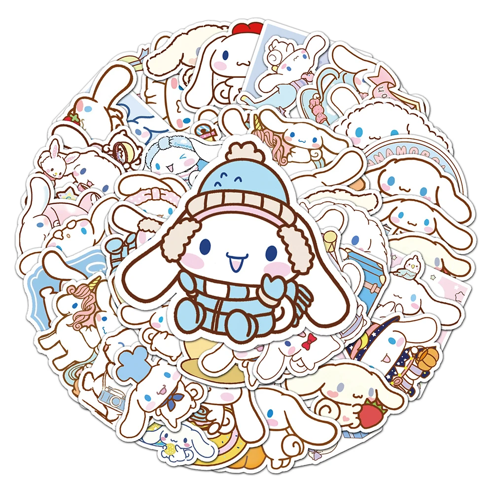 

10/30/50PCS Cute Cinnamoroll Stickers Cartoon Cute Kids Toy Anime Decals DIY Phone Case Stationary Laptop Car Scrapbook Sticker