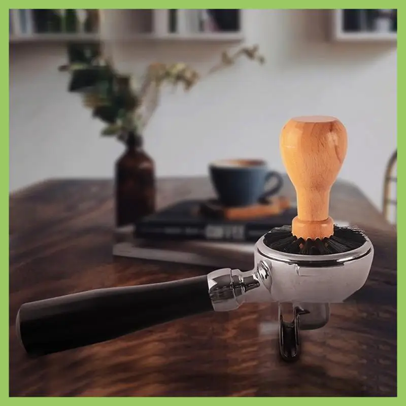 A56T-Espresso Machine Portafilter Cleaning Brush  Coffee Machine Cleaning Brushes Tools  For 58Mm Espresso Powder Brush B