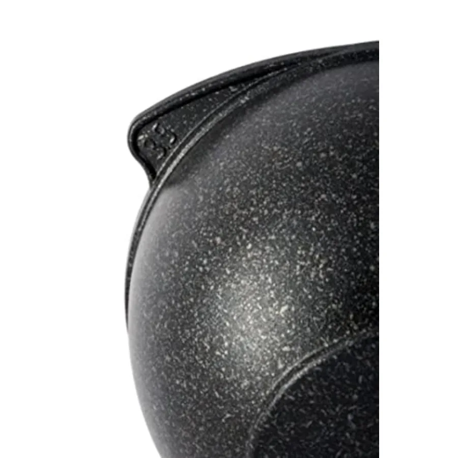 وعاء طبخ كازان من الألومنيوم مع غطاء جرانيت فائق غير لاصق كازان لصنع البلاف مع غطاء زجاجي 3.7 كيو تي. 3.5 لتر كامبينج كوكوا #4