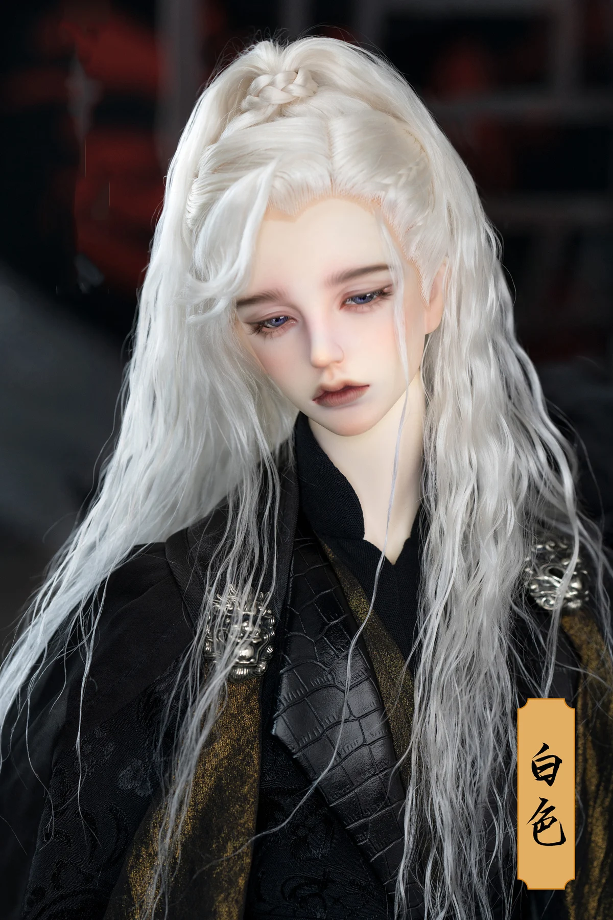 

1/4 1/3 Scale BJD Doll Wigs Ancient Costume Chinese Hanfu Long Hair Samurai Wig For SD13 Girl SSDF ID72 Uncle Accessories A1932