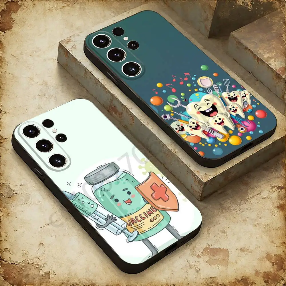 

Cartoon Teeth Dentist Phone Case For Samsung GalaxyA53,51,72,73,31,30,42 Ultra Protective Phone Shell