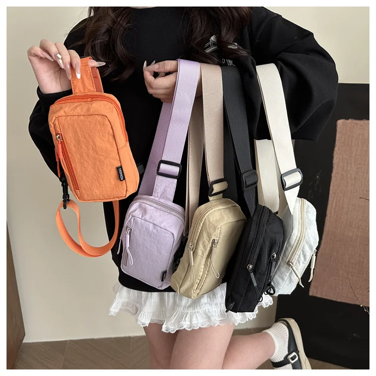 Leichte und einfache Handytasche, Brusttasche, lässige Umhängetasche, 2025, neue Sommer-Kleintasche, kleiner Radrucksack für Damen – Detail 14