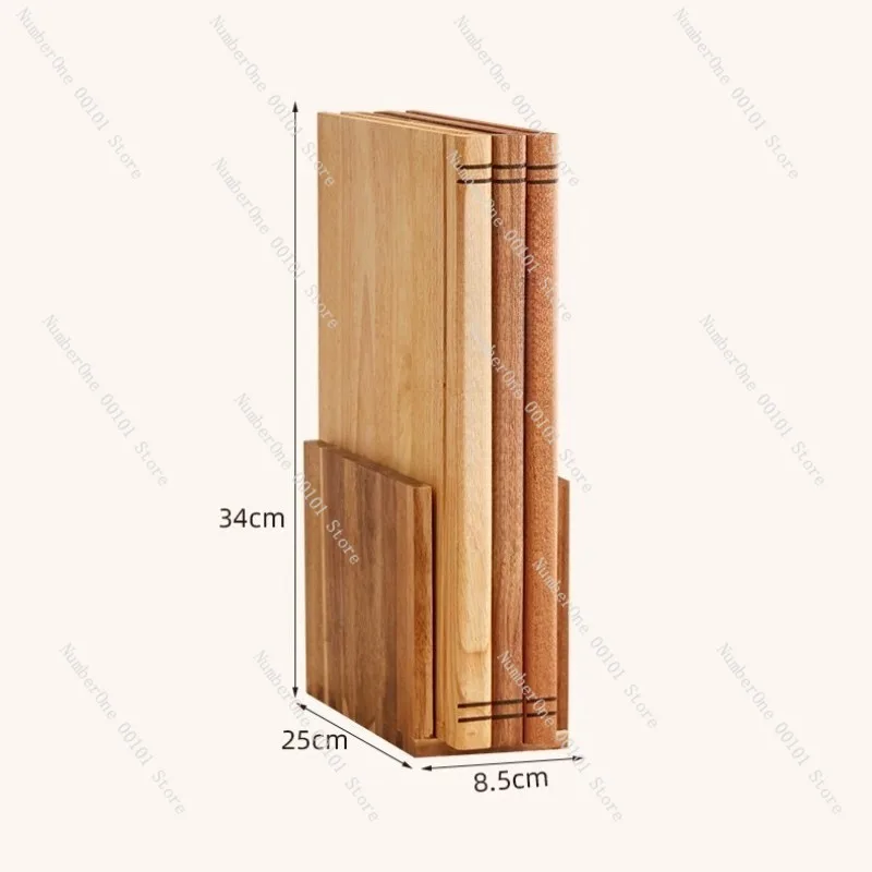 Elegant Solid Wood Book Shaped Cutting Board 3 Piece Set Household Chopping Block Wooden Kitchen Prep Serving Board Durable