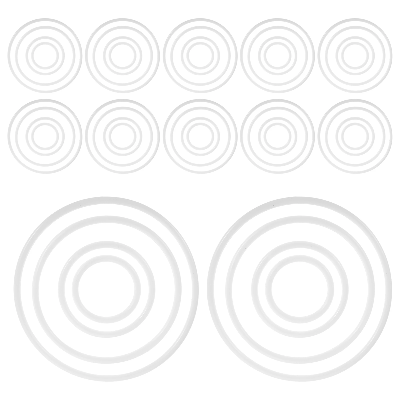 

50 Pcs Handmade Dream Catcher Ring Craft Embellishments for Crafting Floral Wreath Hoop Plastic Circle Rings Hoops