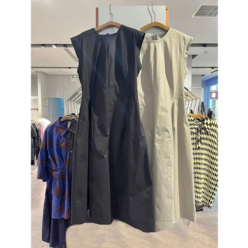 plus Size Women's Summer Dr Ele Design Svel Midi Dr A-Line Silhouette Korean Sle Commute Faion 300 Pou