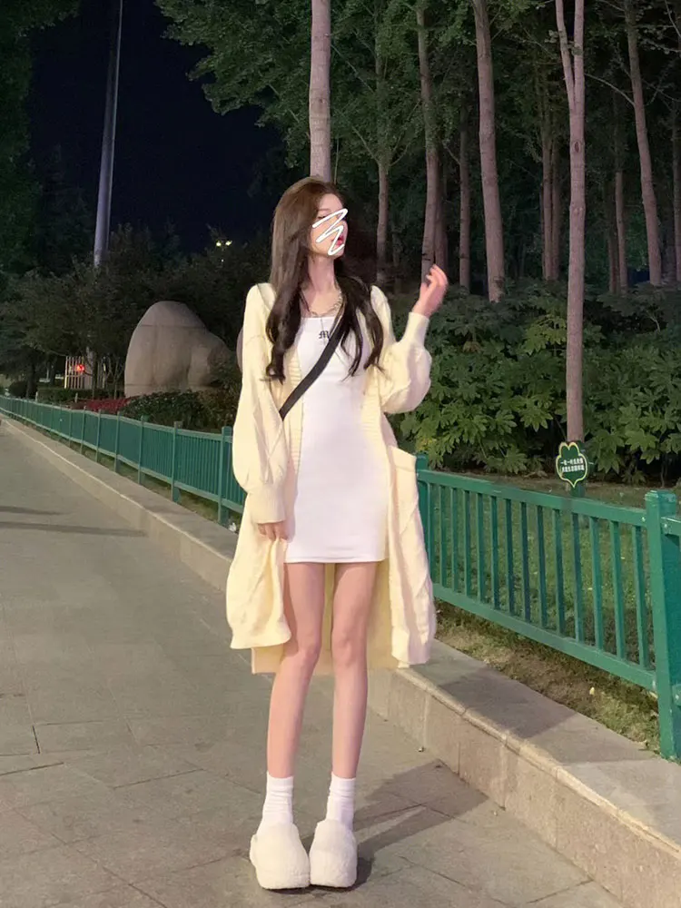 

Женский вязаный свободный кардиган-пальто средней длины, осенне-зимний, оверсайз, мягкий и удобный, длинный спиральный кардиган в корейском стиле