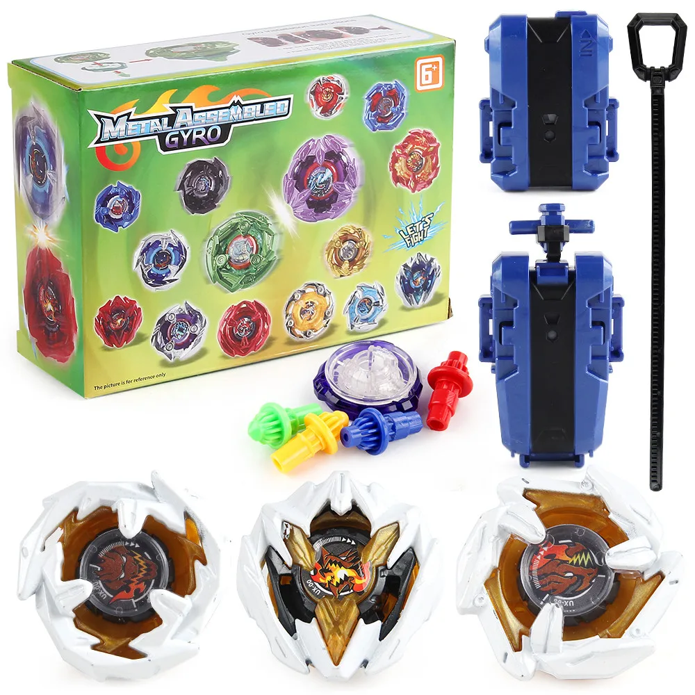 BX168-A34 화이트 UX-00 시리즈 스피닝 탑 세트 런처 포함 장난감 선물