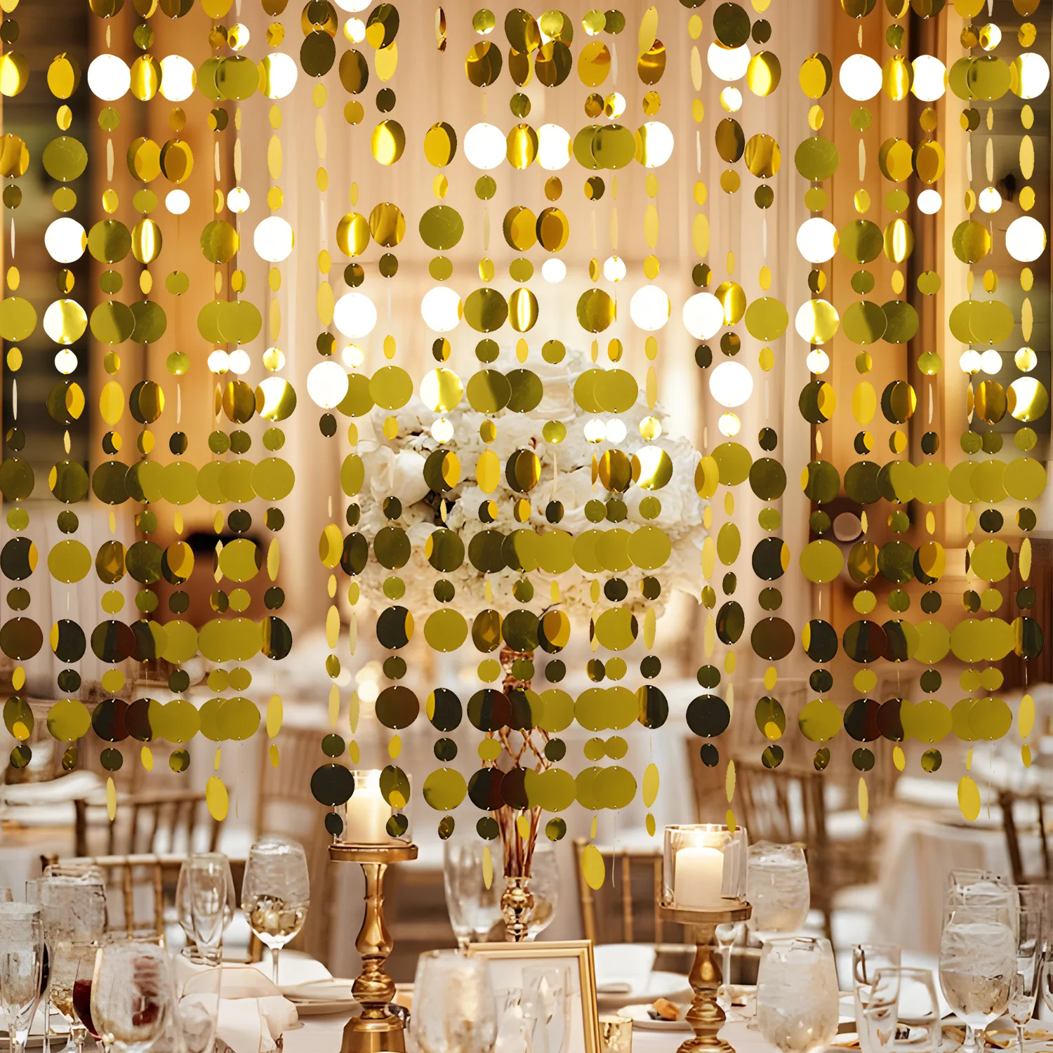 Guirnalda de lentejuelas para boda, suministros para fiestas, Festival, lentejuelas de PVC, vacaciones, cumpleaños, Interior, decoración de fiesta DIY, favores para niños y adultos