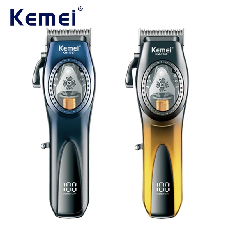 

Kemei Electric Hair Clippers Cordless Barber Hair Cutting Kit Rechargeable Men Hair Trimmer DLC Blade Magnetic Levitation Motor