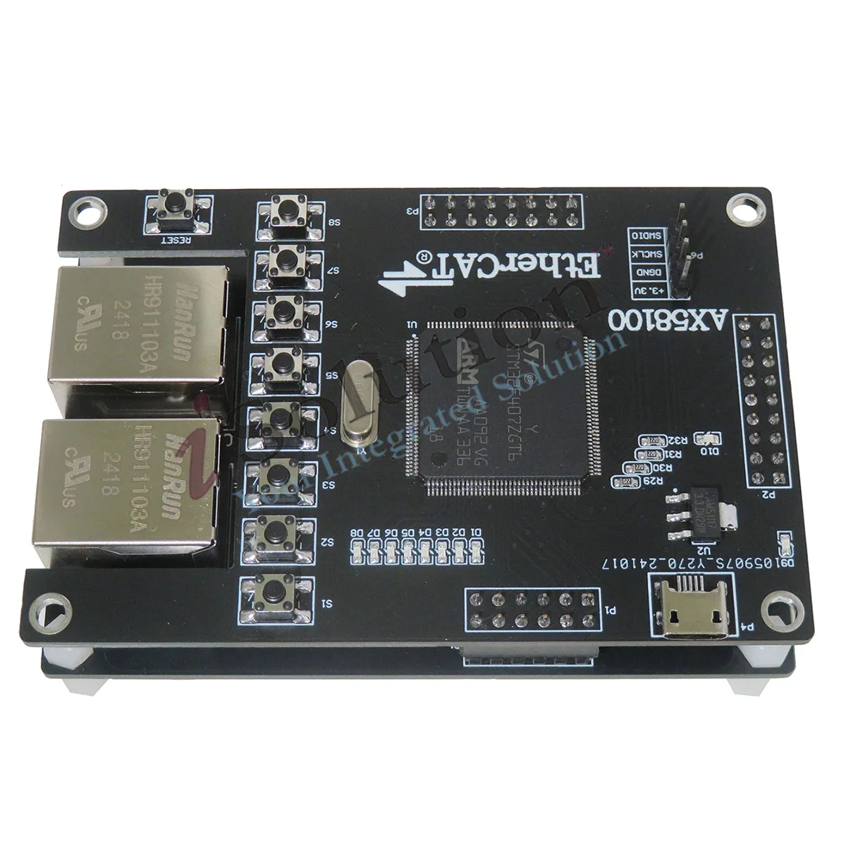 STM32F407ZGT6  AX58100 AX58100 Slave AX58100 Development Board EtherCAT Slave 16IO CIA402