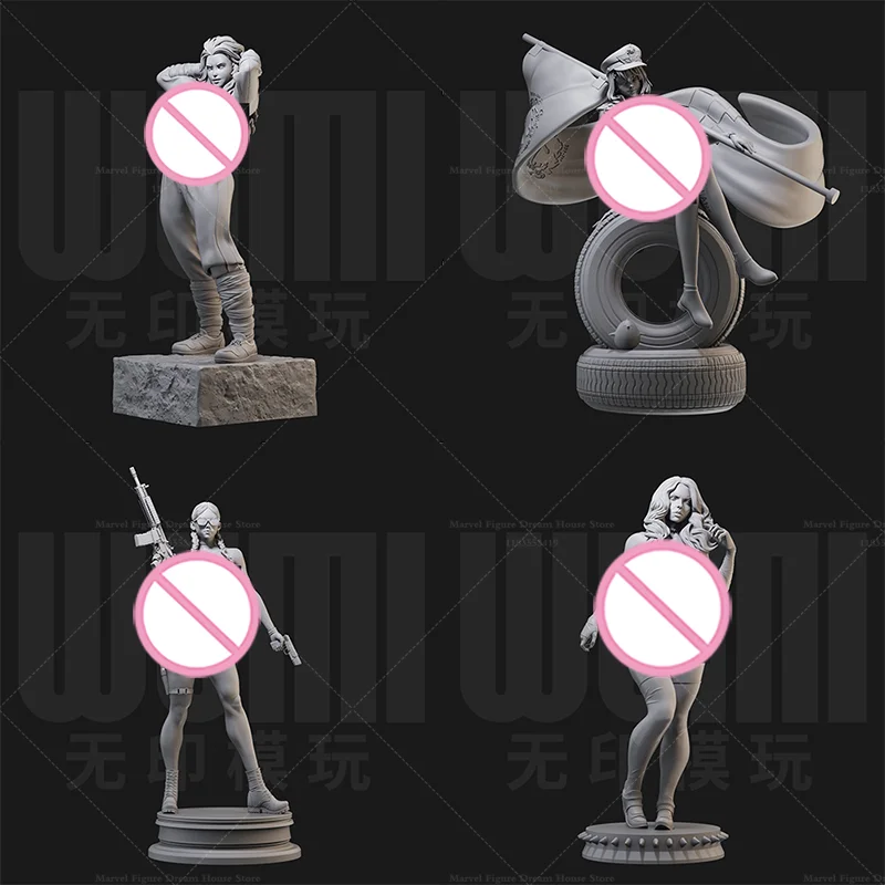 

1/24 1/18 Scale Racing Girl Waving Flag Role-Playing Gunner Player DIY Self-assembled GK 3D Resin Un-panited Dolls White Model