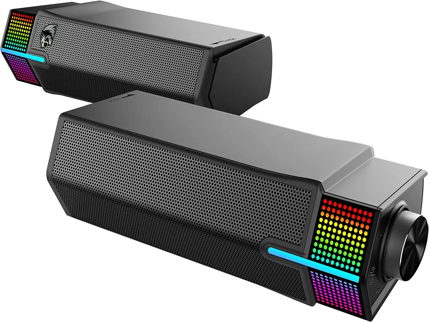 Redragon GS511 Wireless RGB Desktop Speakers, 2.0 PC Gaming Soundbar, RGB Backlight & All-in-one Control, USB Powered