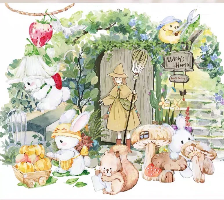 1 Loop Washi Pet Tape The Wind Is Blowing, The Forest Visitor