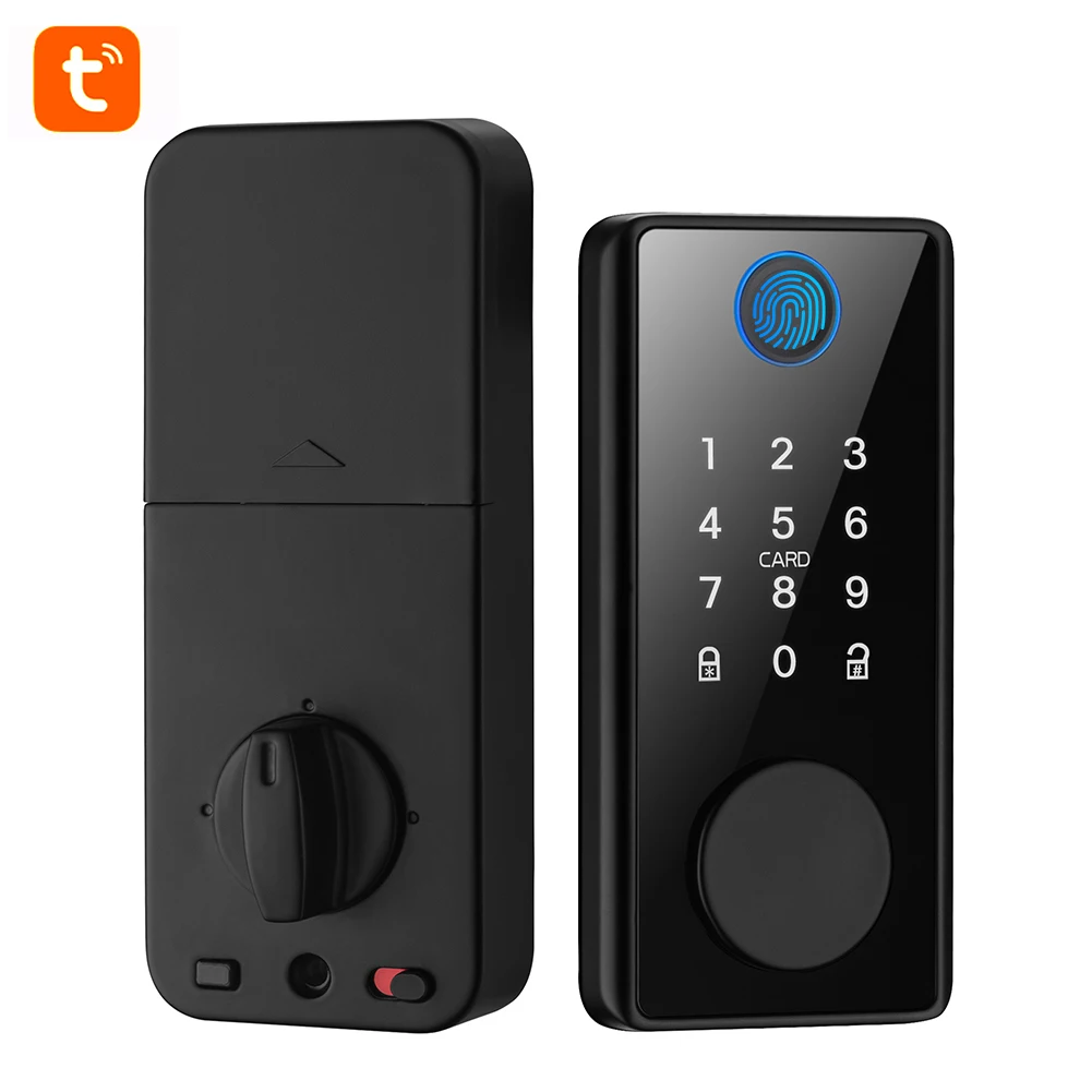 

Smart Deadbolt Locks for Front Door Tuya Wifi Bluetooth Electronic Lock Biometric Fingerprint Keyless Digital Keypad Door Lock