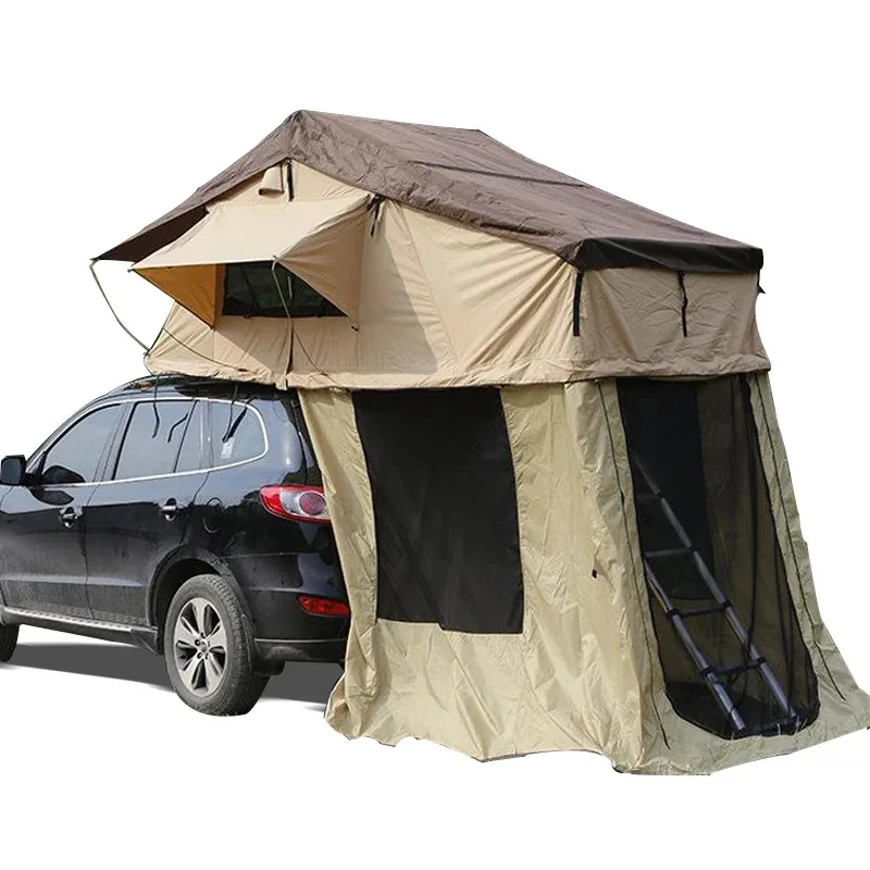 

Customized Shell Camping Car Roof Top Soft Cover Rooftop Tent with Annex
