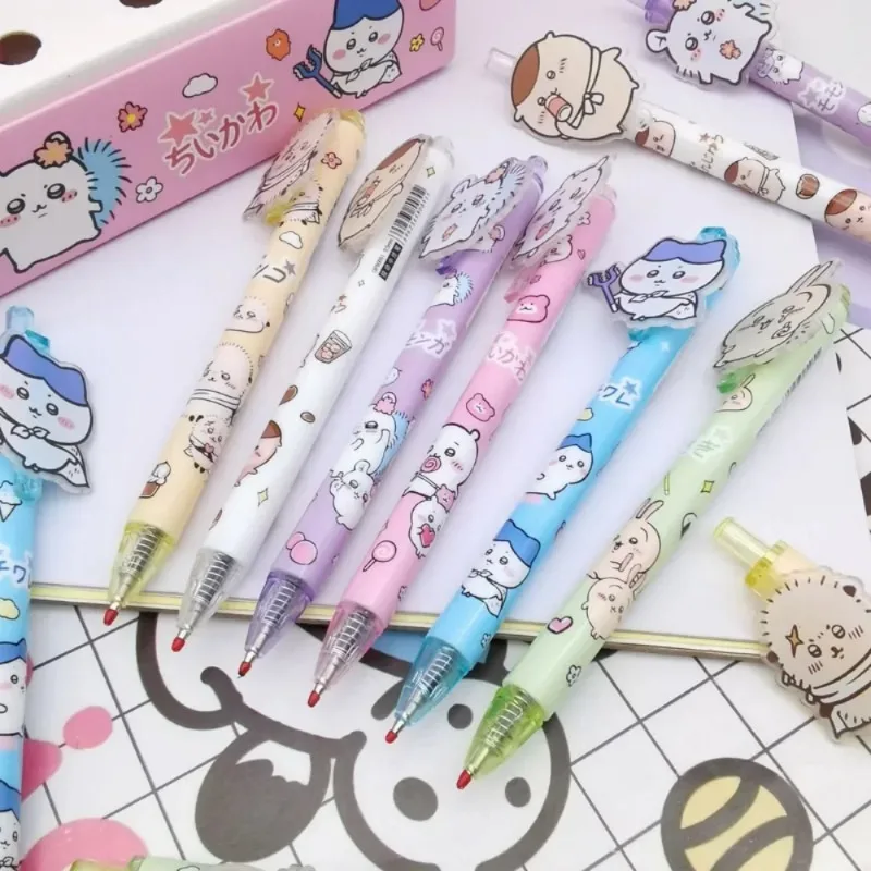 Neue Kawaii Chiikawa Druckgelstifte zum Schreiben, Niedliche Cartoon-Stifte mit 0,5mm Schwarzer Tinte, Büro- und Schulbedarf, Kindergeschenke, Anime – Detail 5