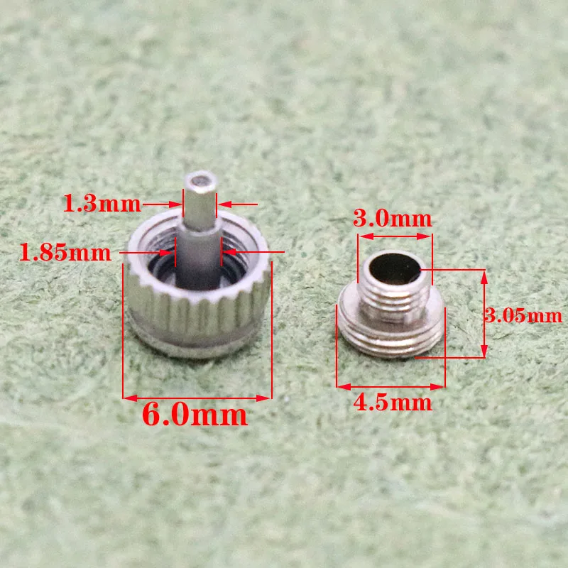 Tudo Aço Cabeça Tempo Botão Assista Acessórios, Prata Crown Peças, Longines Comcast Peças Ferramentas