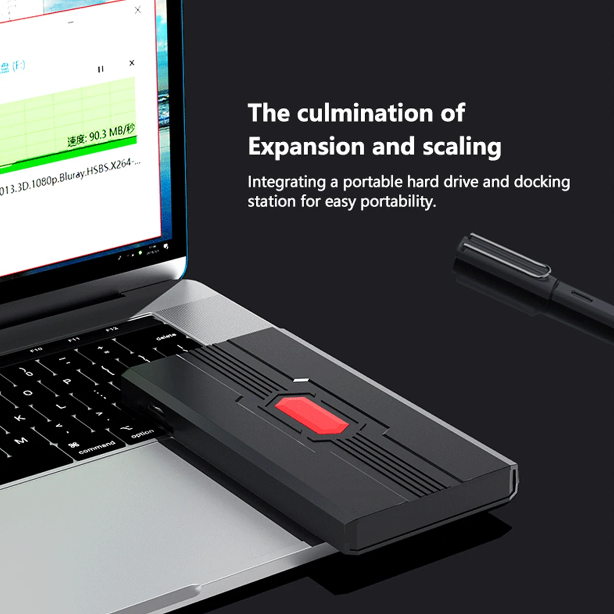 Multi-Functional 2.5-Inch Hard Disk Box USB3.0 Type-C TF/SD Card Reader Private Model Hard Disk Enclosure for External Storage